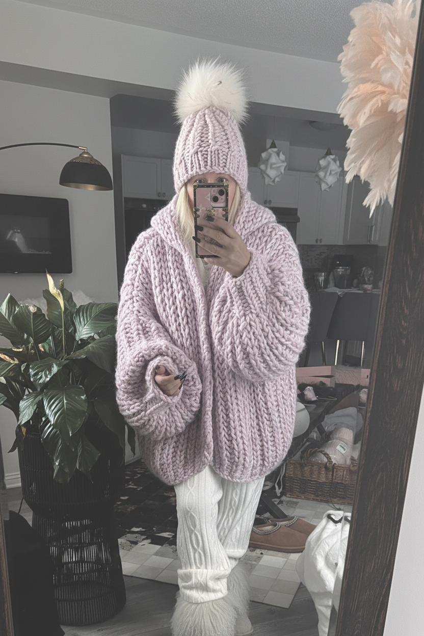 Chunky Knit Cardigan Oversized Wool Cardigan for Women – Muskoka Knits