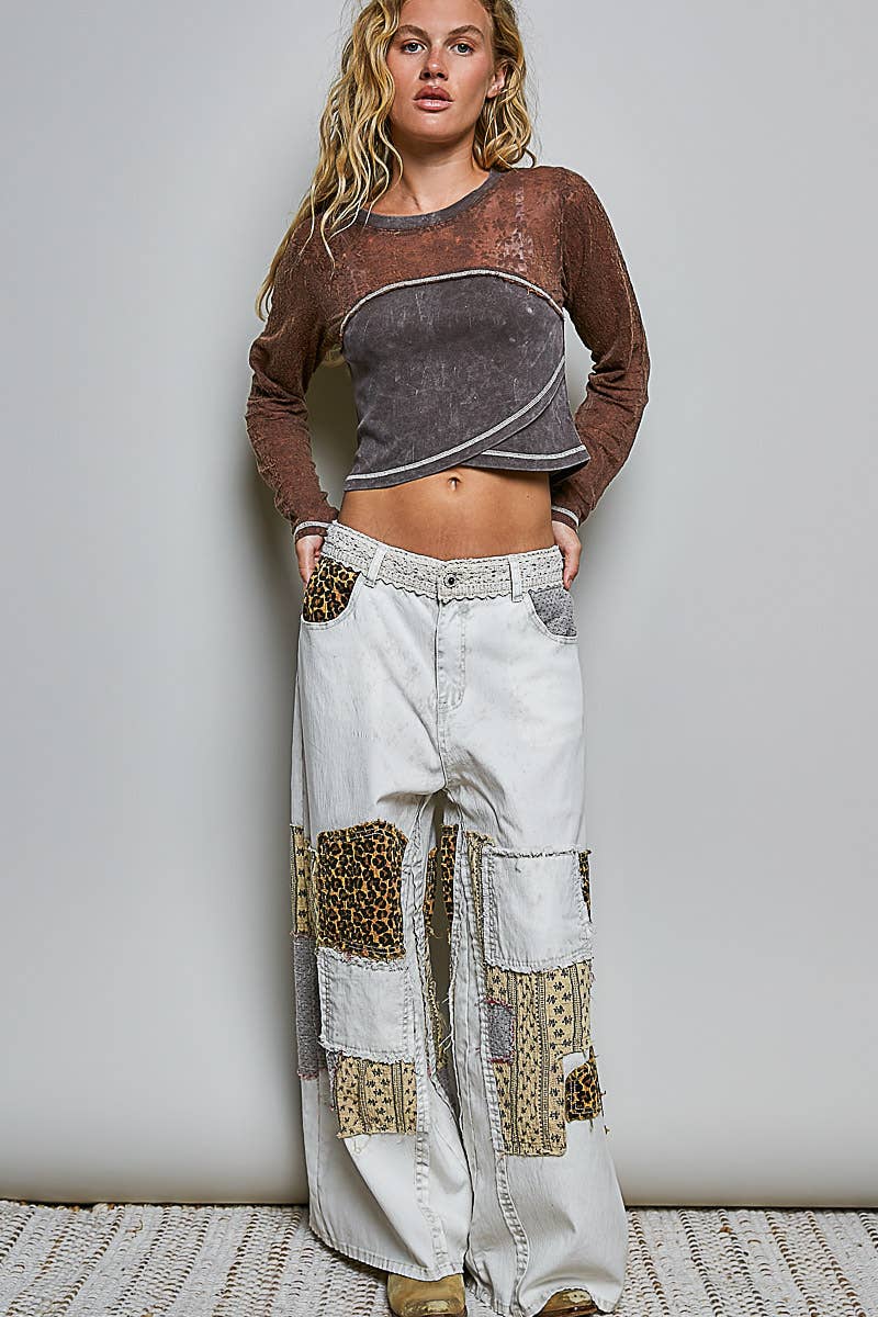 Whiskey Rebel Wide Leg Pants
