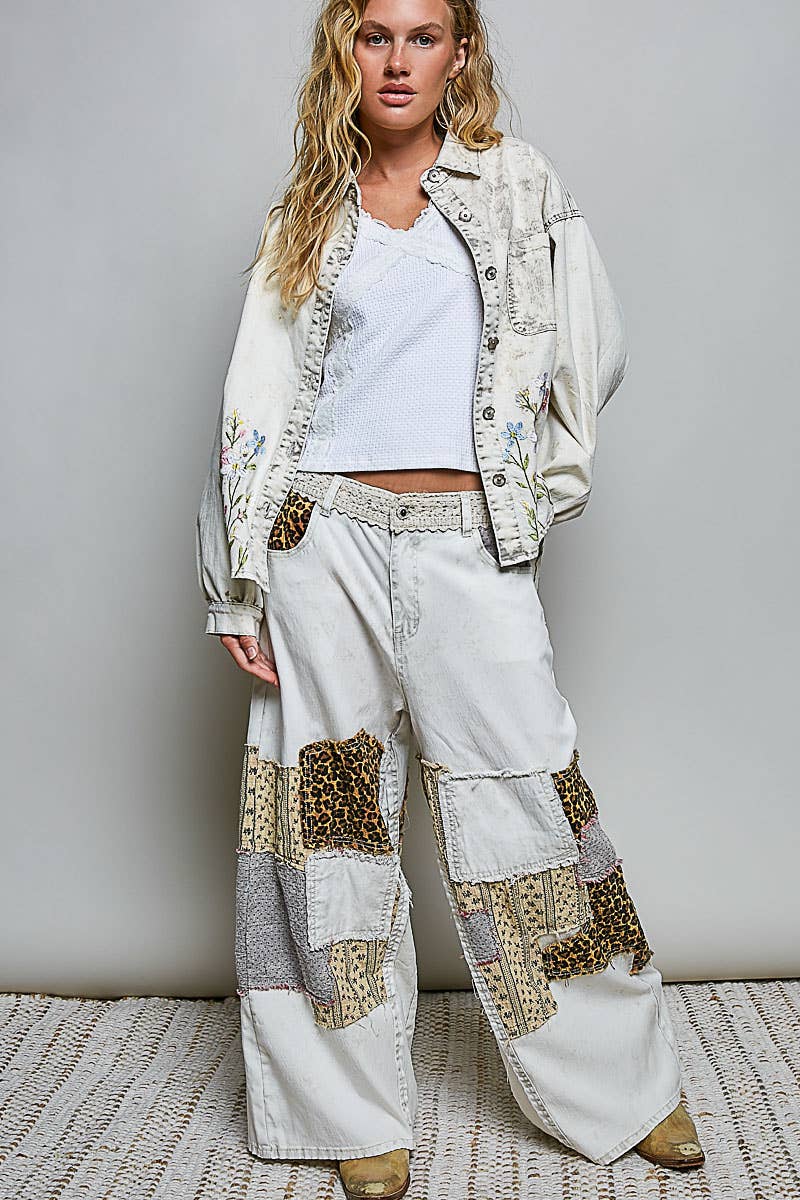 Whiskey Rebel Wide Leg Pants