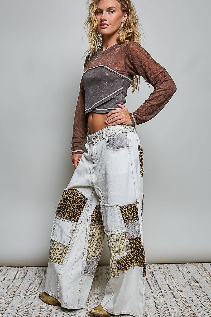 Whiskey Rebel Wide Leg Pants